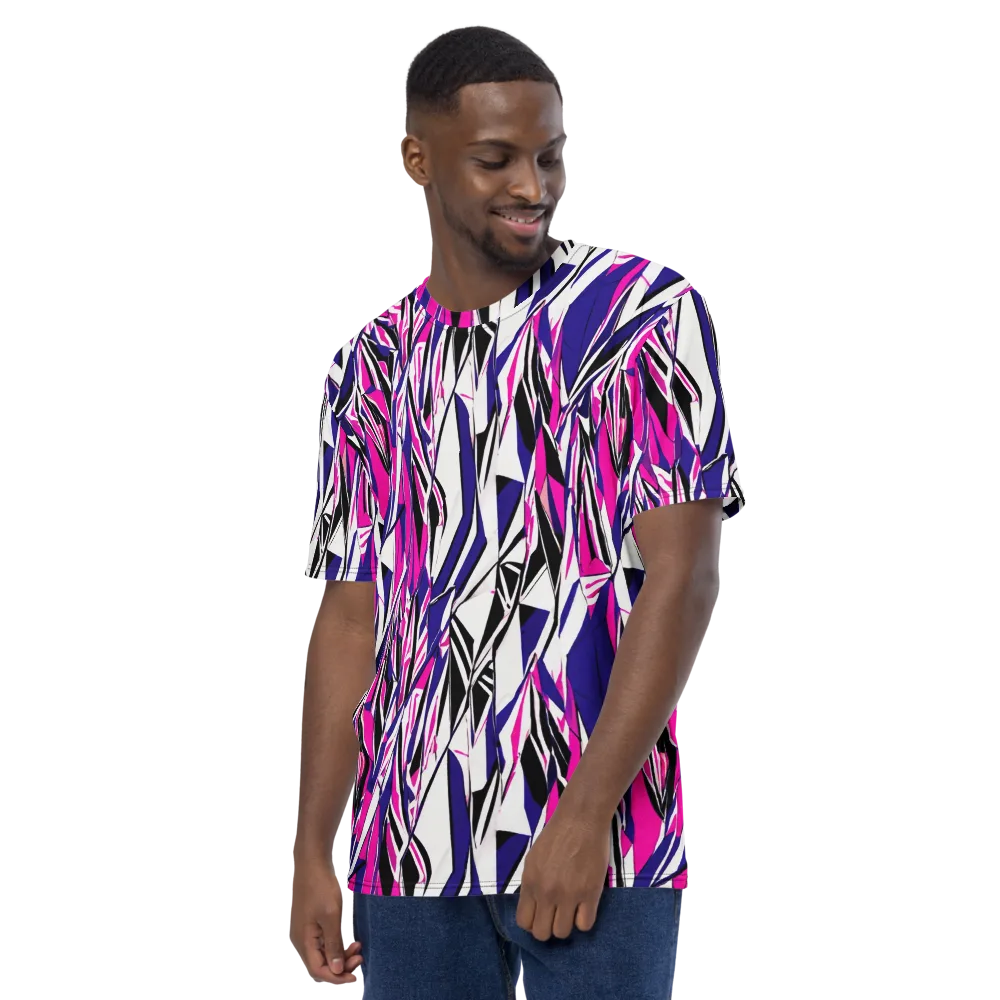 Chrome Wildfire on Men's Crew Neck T-Shirt — Left