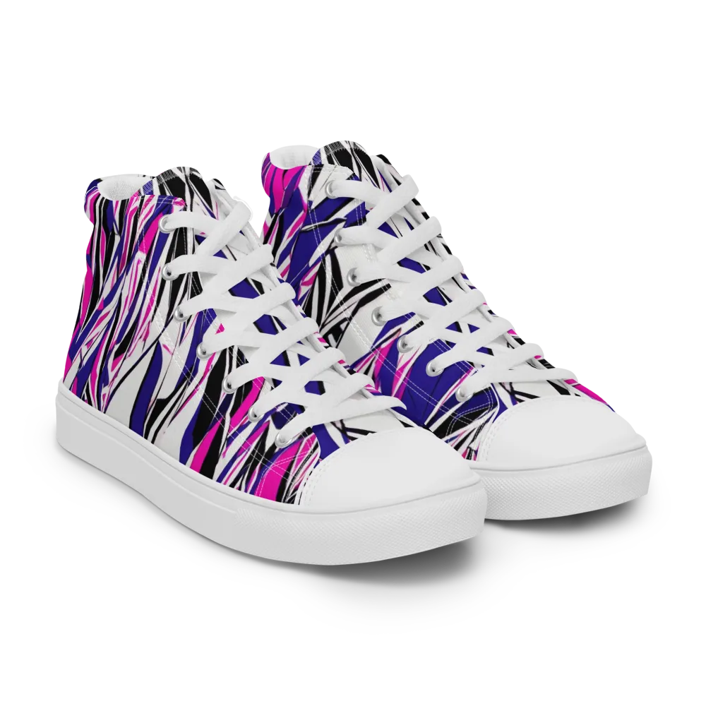Chrome Wildfire on Men's High Top Canvas Shoes — Right Front