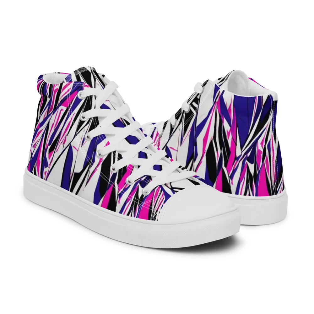 Chrome Wildfire on Men's High Top Canvas Shoes — Right