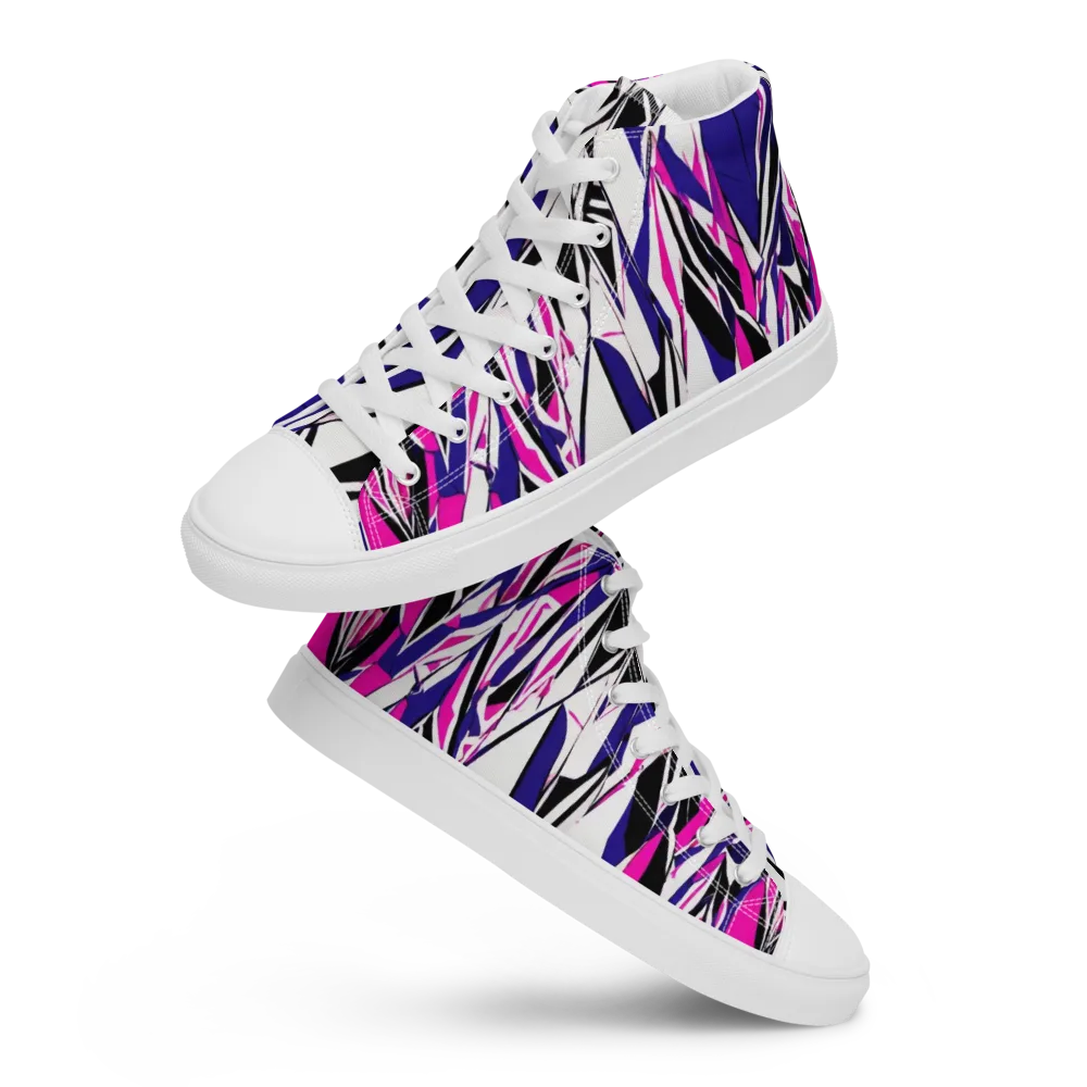 Chrome Wildfire on Men's High Top Canvas Shoes — Front