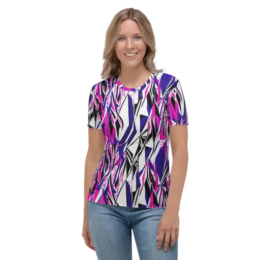 Chrome Wildfire on a Women's Crew Neck T-Shirt