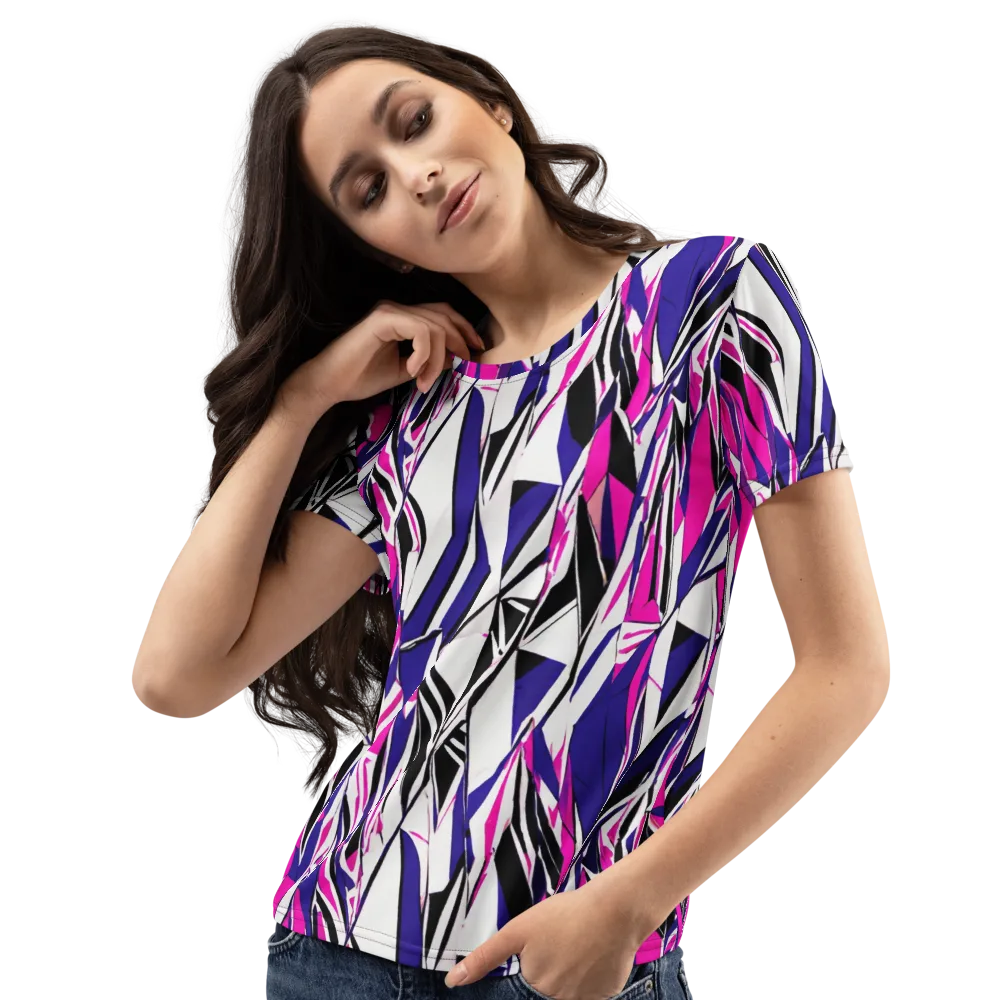Chrome Wildfire on Women's Crew Neck T-Shirt — Left Front