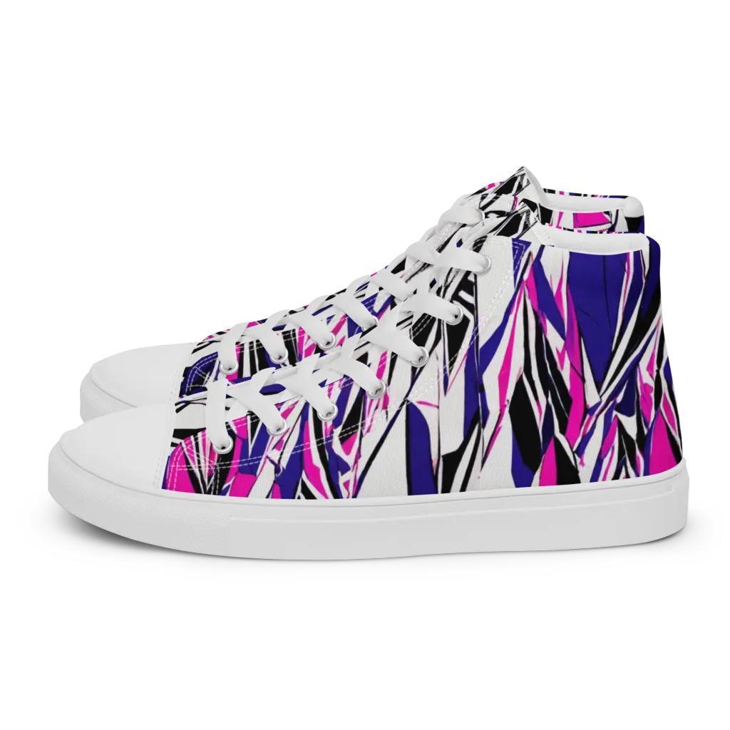 Chrome Wildfire on Women's High Top Canvas Shoes — Left