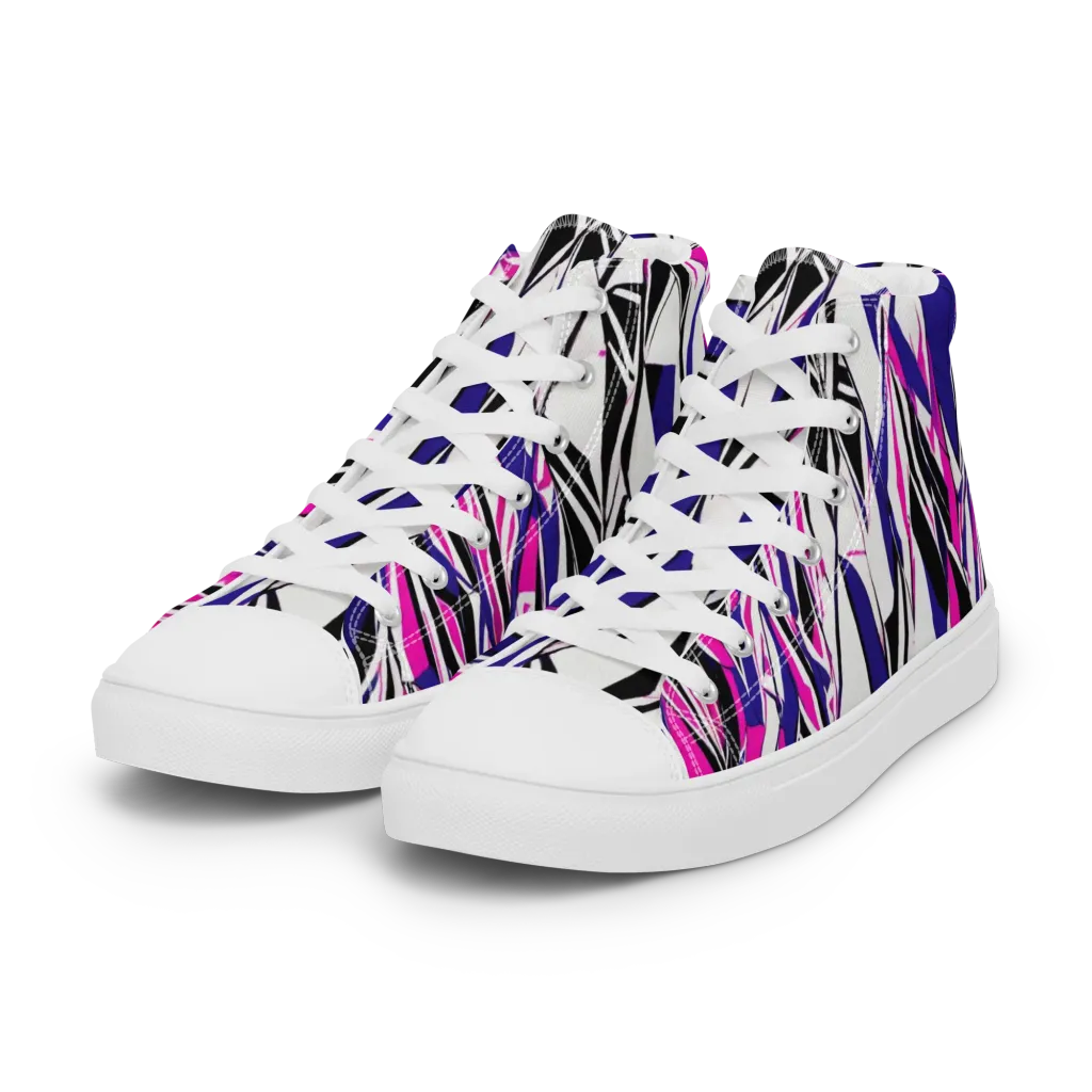 Chrome Wildfire on Women's High Top Canvas Shoes — Left Front