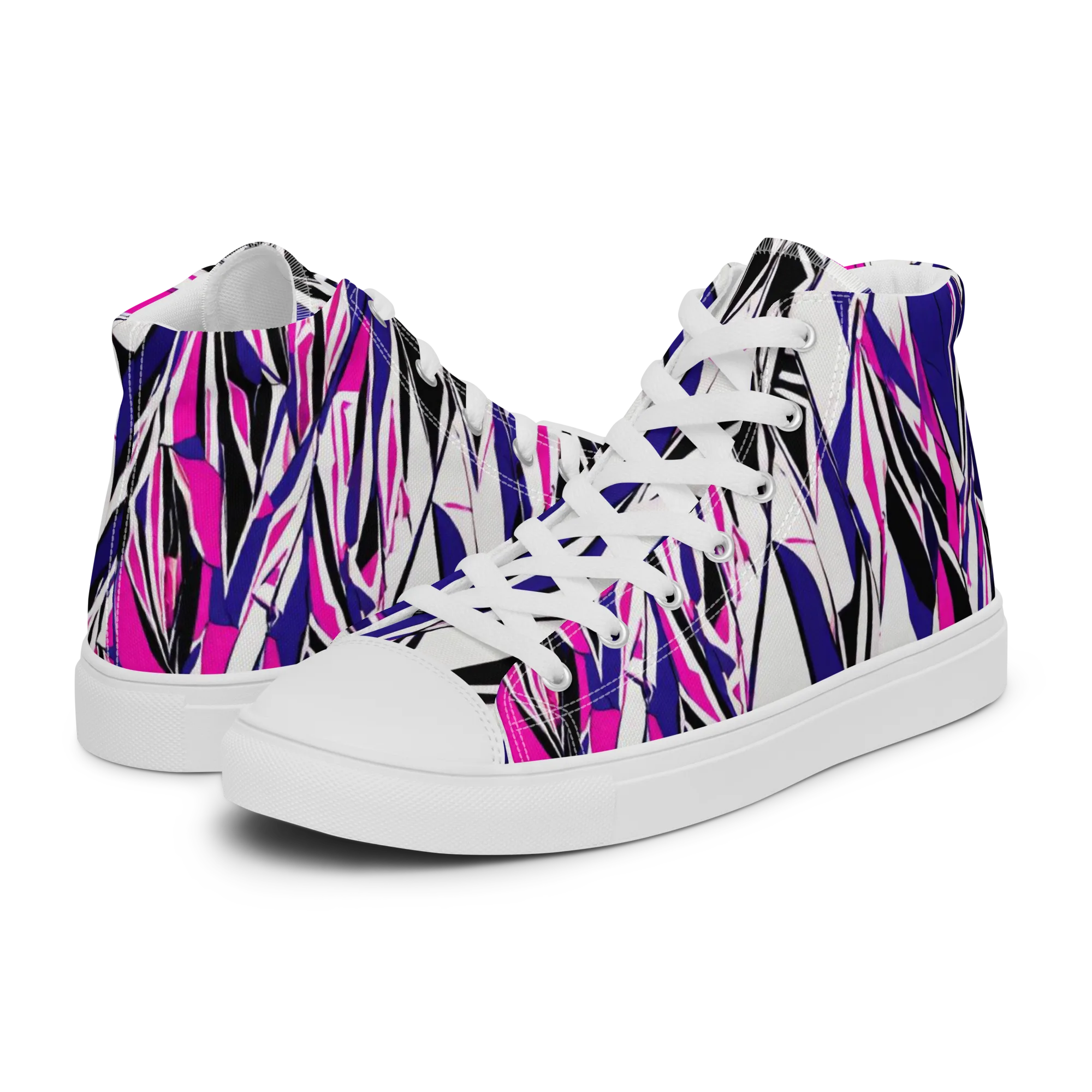 Chrome Wildfire on Women's High Top Canvas Shoes — Left