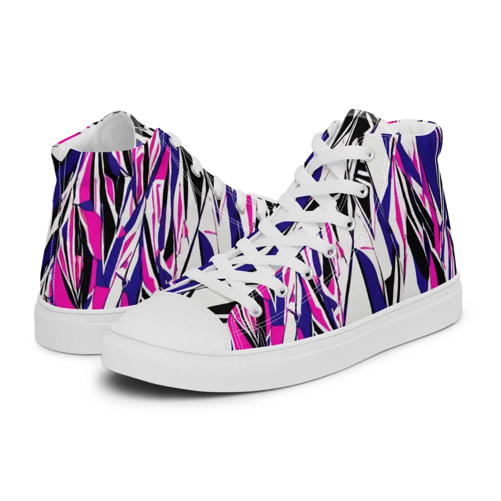 Chrome Wildfire on Women's High Top Canvas Shoes — Left