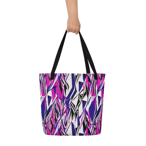 Chrome Wildfire on a Large Tote Bag W/ Pocket