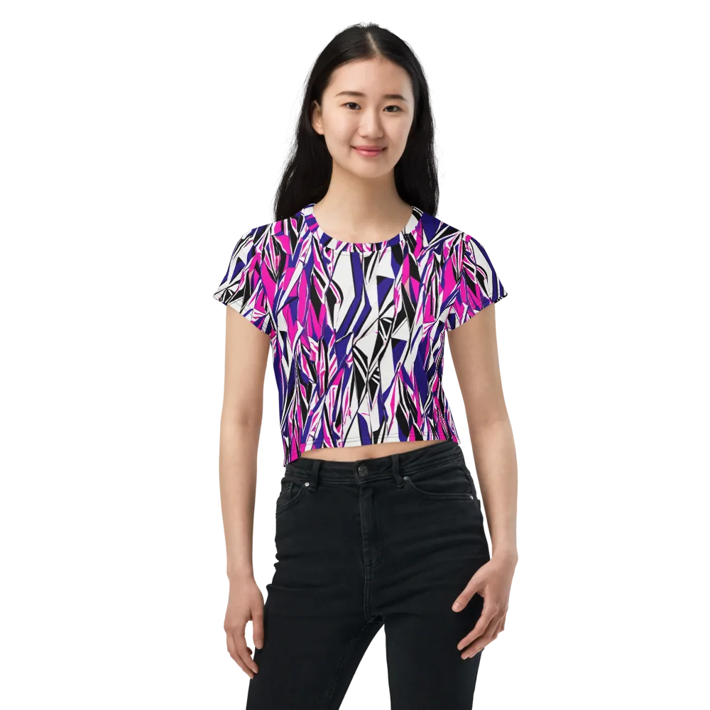 Chrome Wildfire on Crop Tee — Front