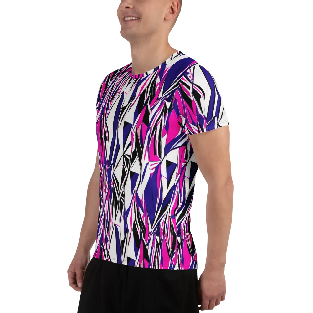 Chrome Wildfire on Men's Athletic T-Shirt — Left