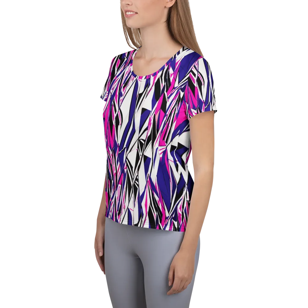 Chrome Wildfire on Women's Athletic T-Shirt — Left