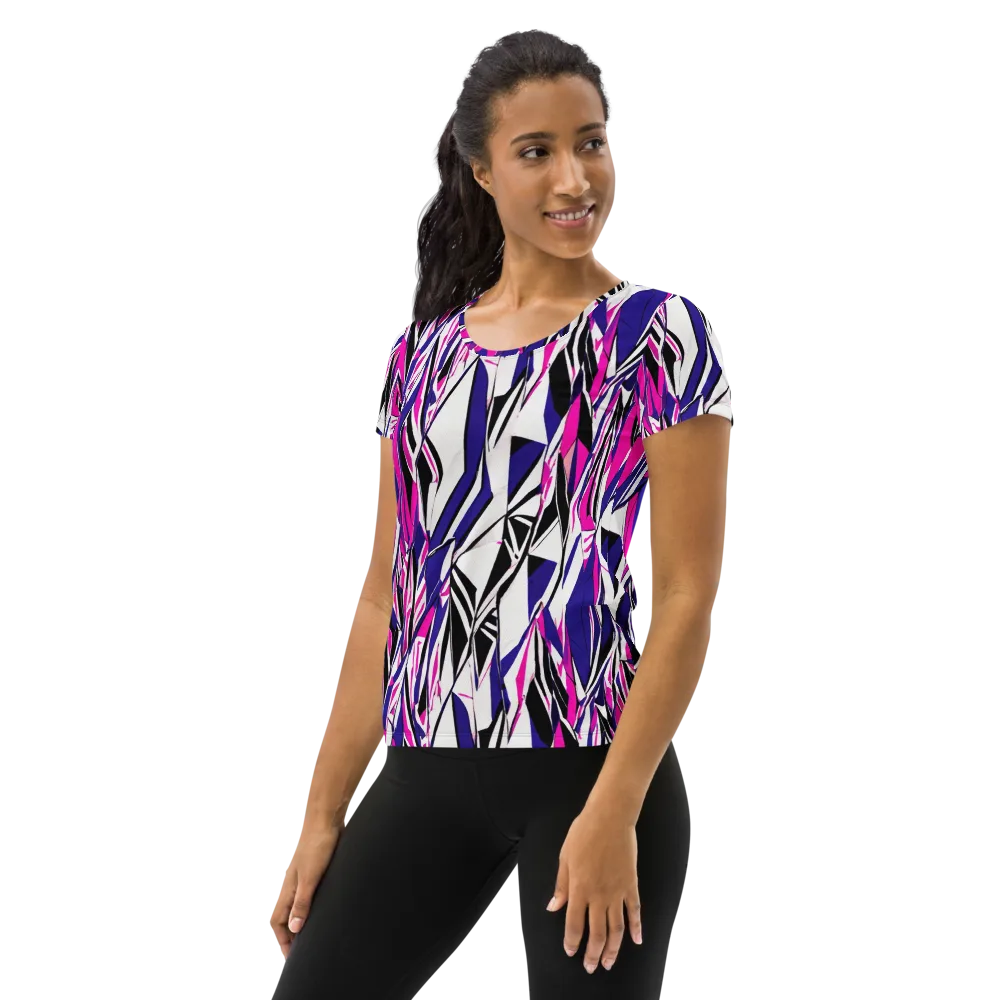 Chrome Wildfire on Women's Athletic T-Shirt — Left