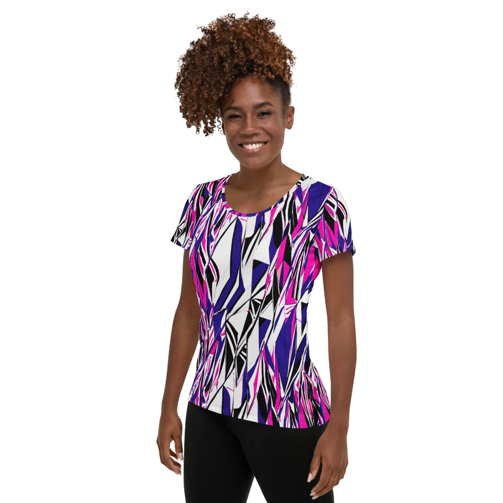 Chrome Wildfire on Women's Athletic T-Shirt — Left
