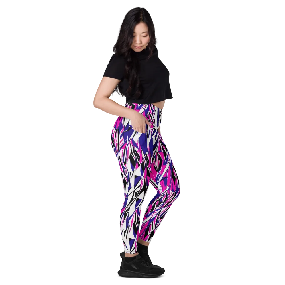 Chrome Wildfire on Leggings with Pockets — Right
