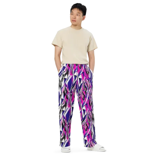 Chrome Wildfire on a Wide-Leg Pants