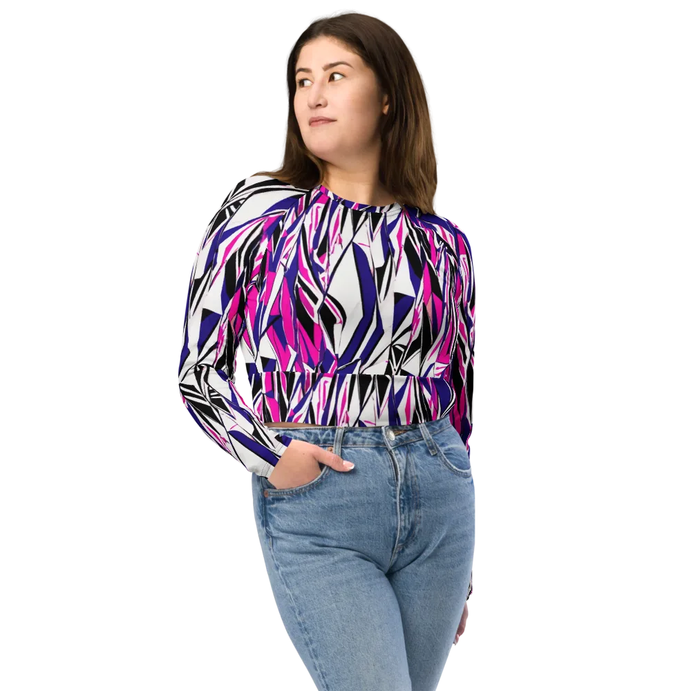 Chrome Wildfire on Long Sleeve Crop Top — Front