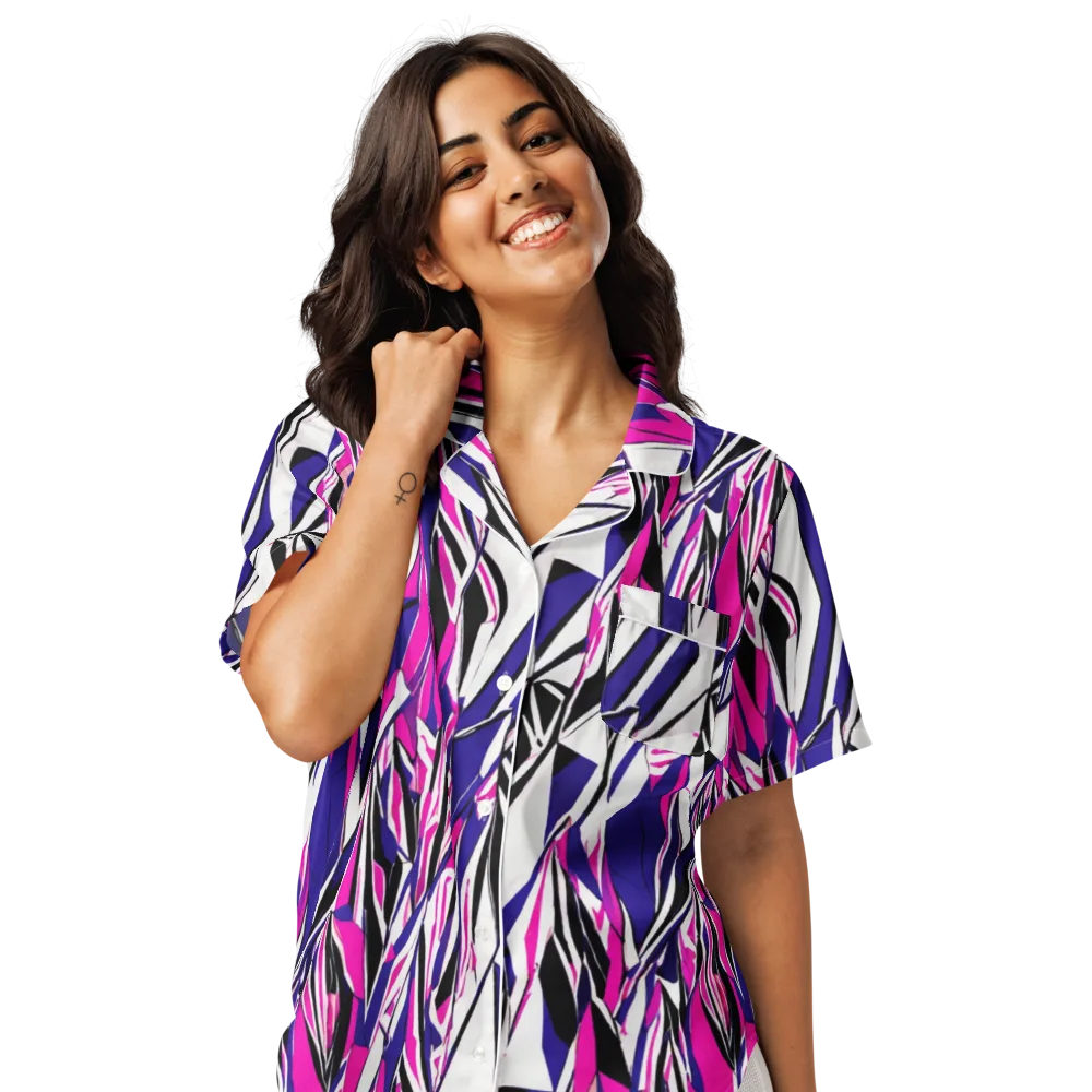 Chrome Wildfire on Women's Short Sleeve Pajama Top — Front