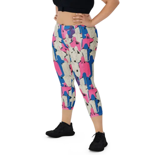 Neon Trench Choir on a Capri Leggings