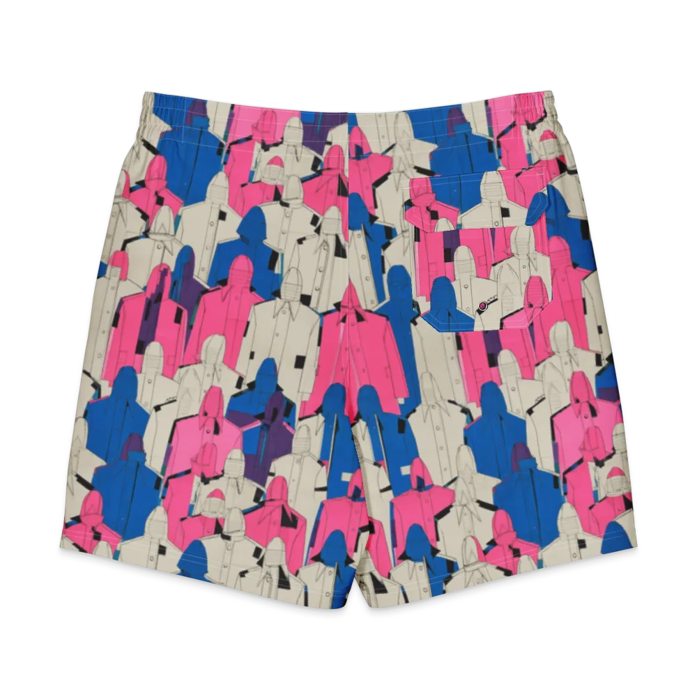 Neon Trench Choir on Men's Board Shorts — Back