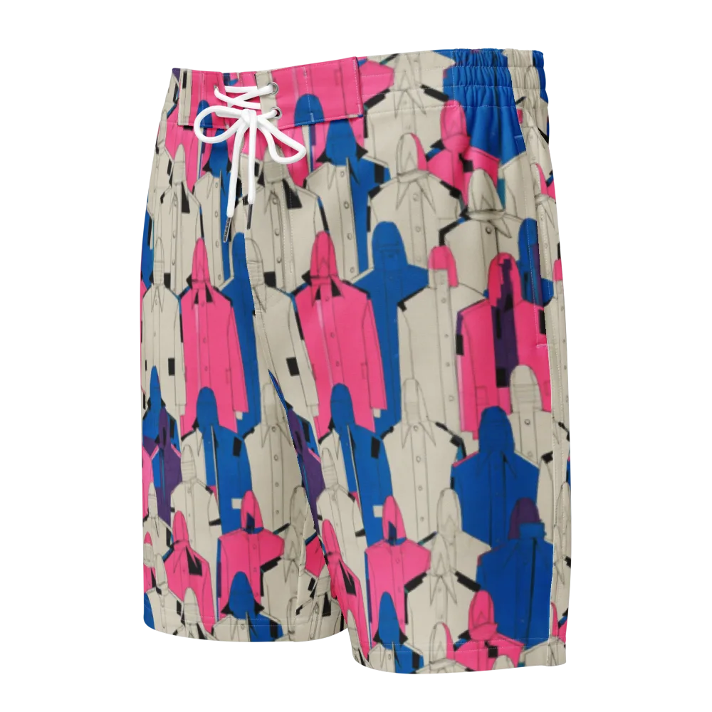 Neon Trench Choir on Men's Board Shorts — Front
