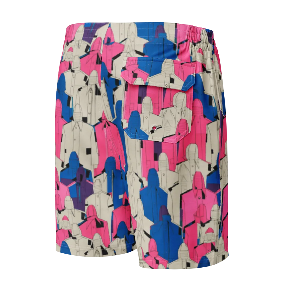 Neon Trench Choir on Men's Board Shorts — Back