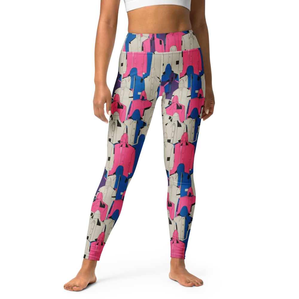 Neon Trench Choir on Yoga Leggings — Front