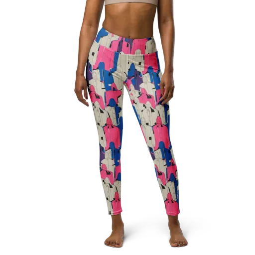 Neon Trench Choir on a Yoga Leggings