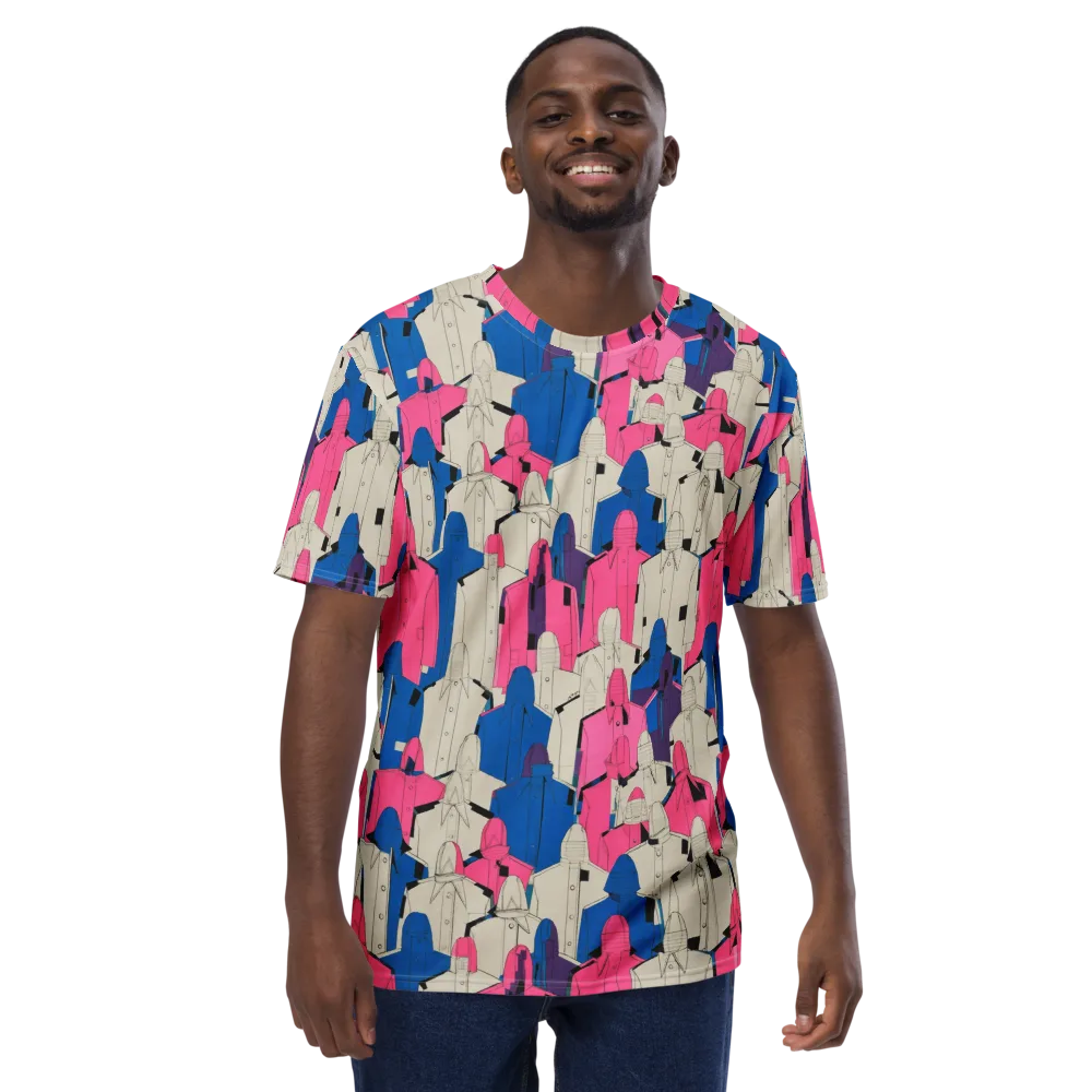 Neon Trench Choir on Men's Crew Neck T-Shirt — Front