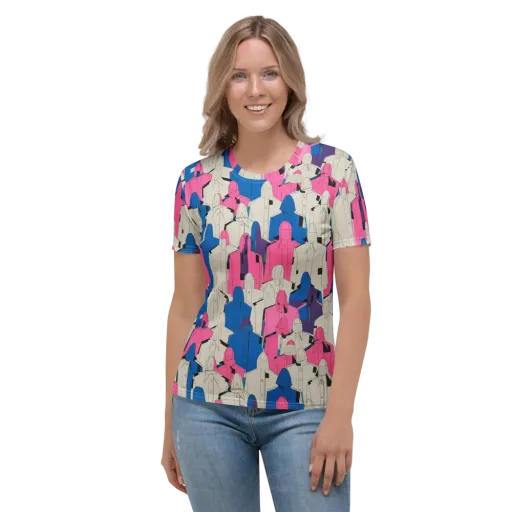 Neon Trench Choir on a Women's Crew Neck T-Shirt