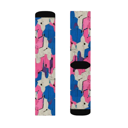 Neon Trench Choir on a Socks
