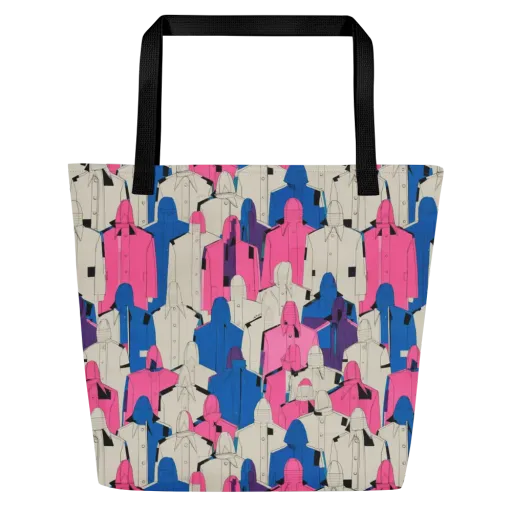 Neon Trench Choir on a Large Tote Bag W/ Pocket