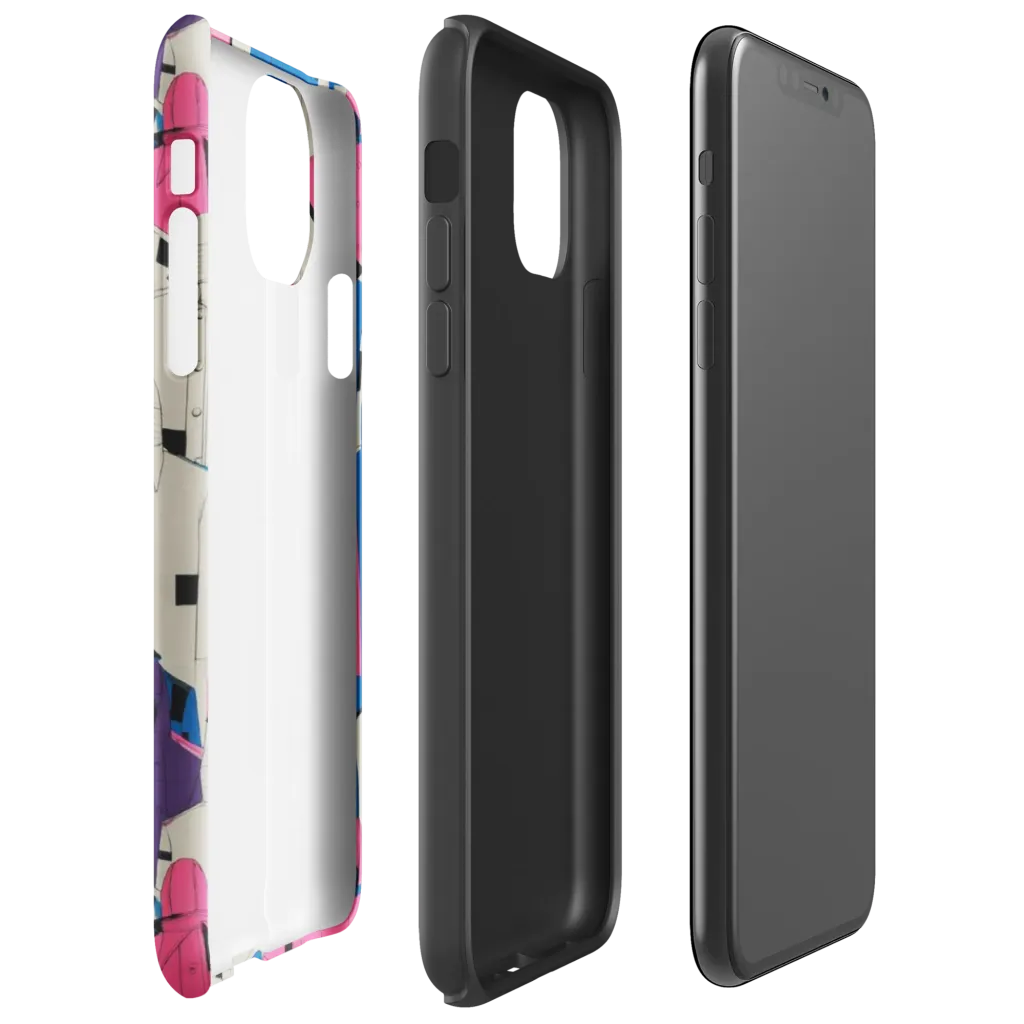 Neon Trench Choir on Tough Case for iPhone® — Right