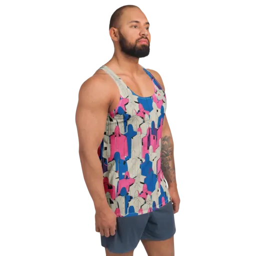 Neon Trench Choir on a Men's Tank Top