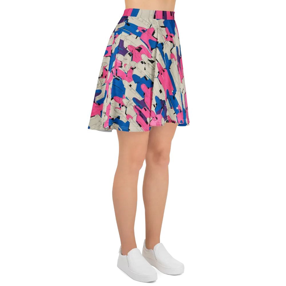 Neon Trench Choir on Skater Skirt — Right