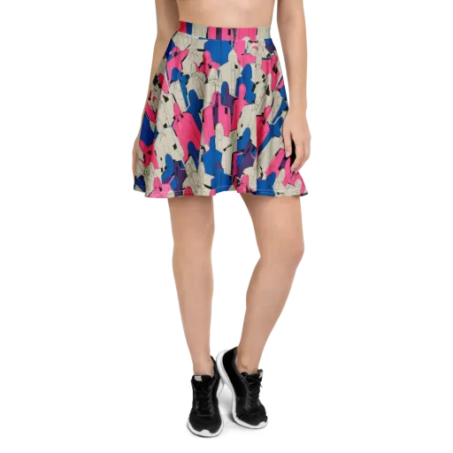 Neon Trench Choir on a Skater Skirt