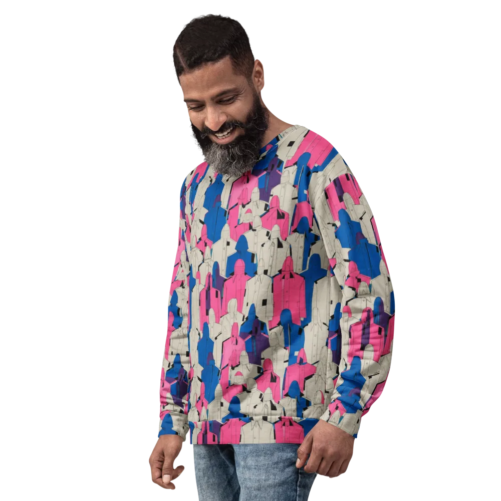 Neon Trench Choir on Sweatshirt — Left Front