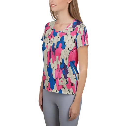 Neon Trench Choir on a Women's Athletic T-Shirt