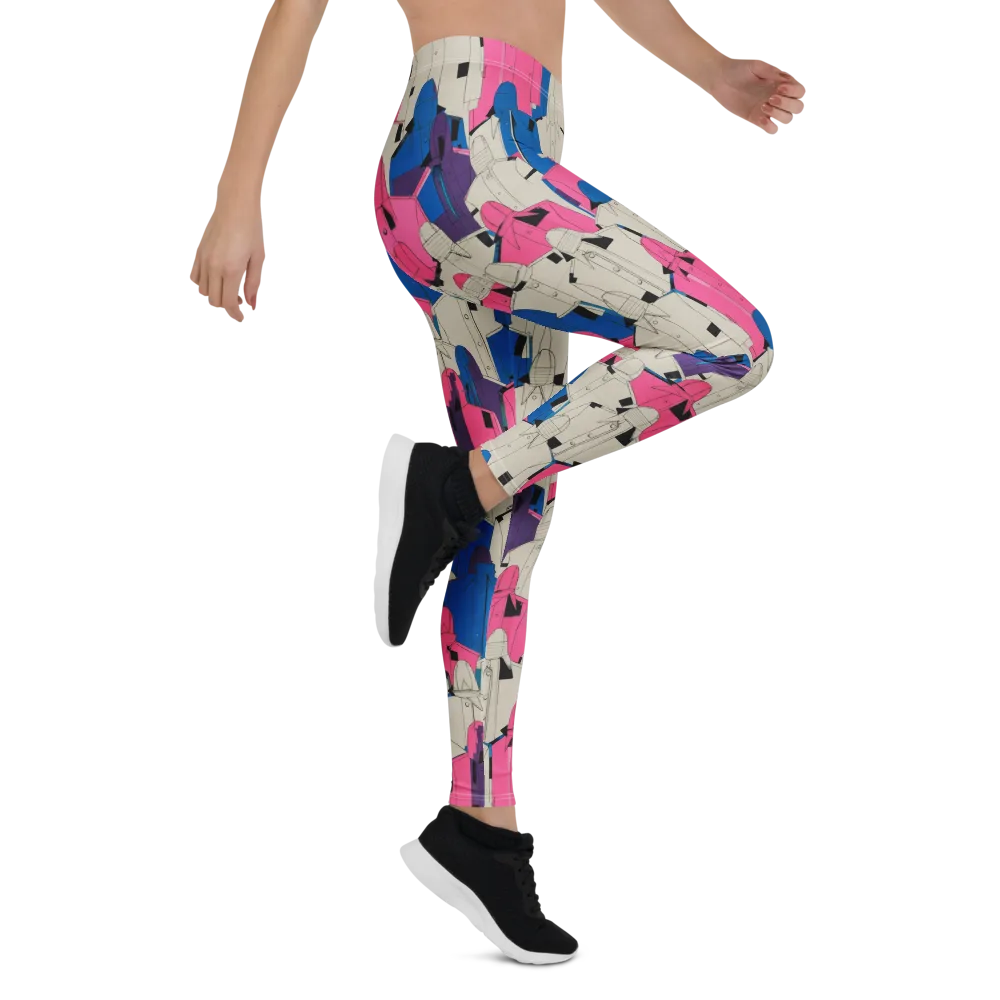 Neon Trench Choir on Leggings — Right