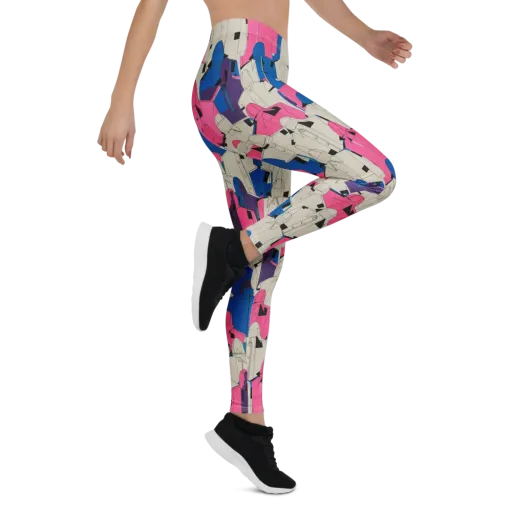 Neon Trench Choir on a Leggings