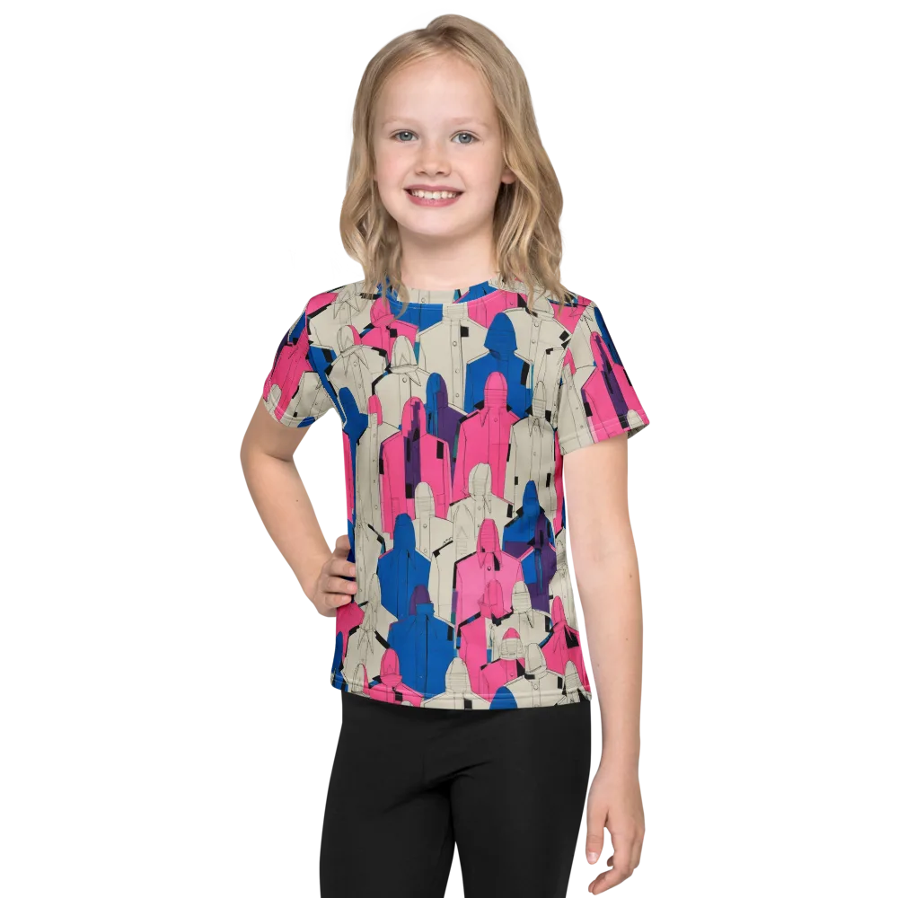 Neon Trench Choir on Kids Crew Neck T-Shirt — Front