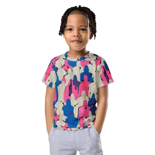 Neon Trench Choir on a Kids Crew Neck T-Shirt