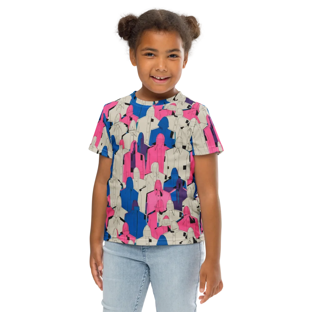 Neon Trench Choir on Kids Crew Neck T-Shirt — Front