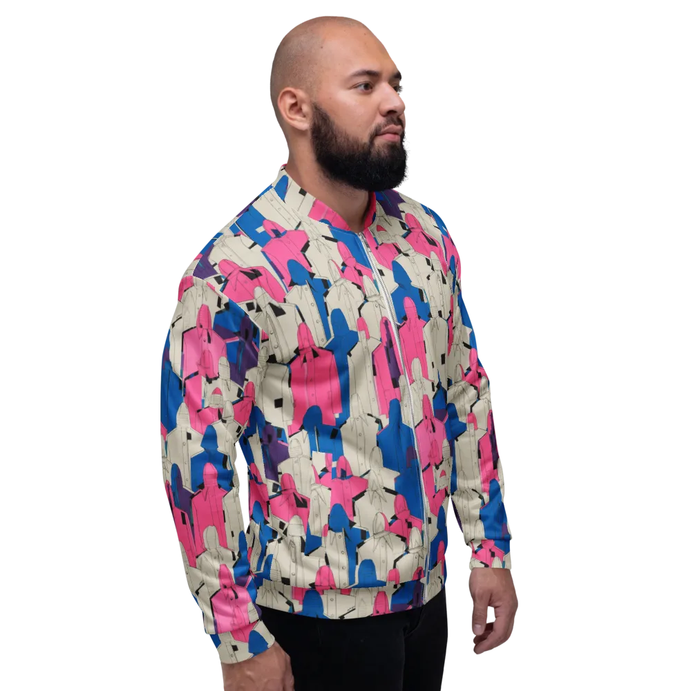 Neon Trench Choir on Bomber Jacket — Right