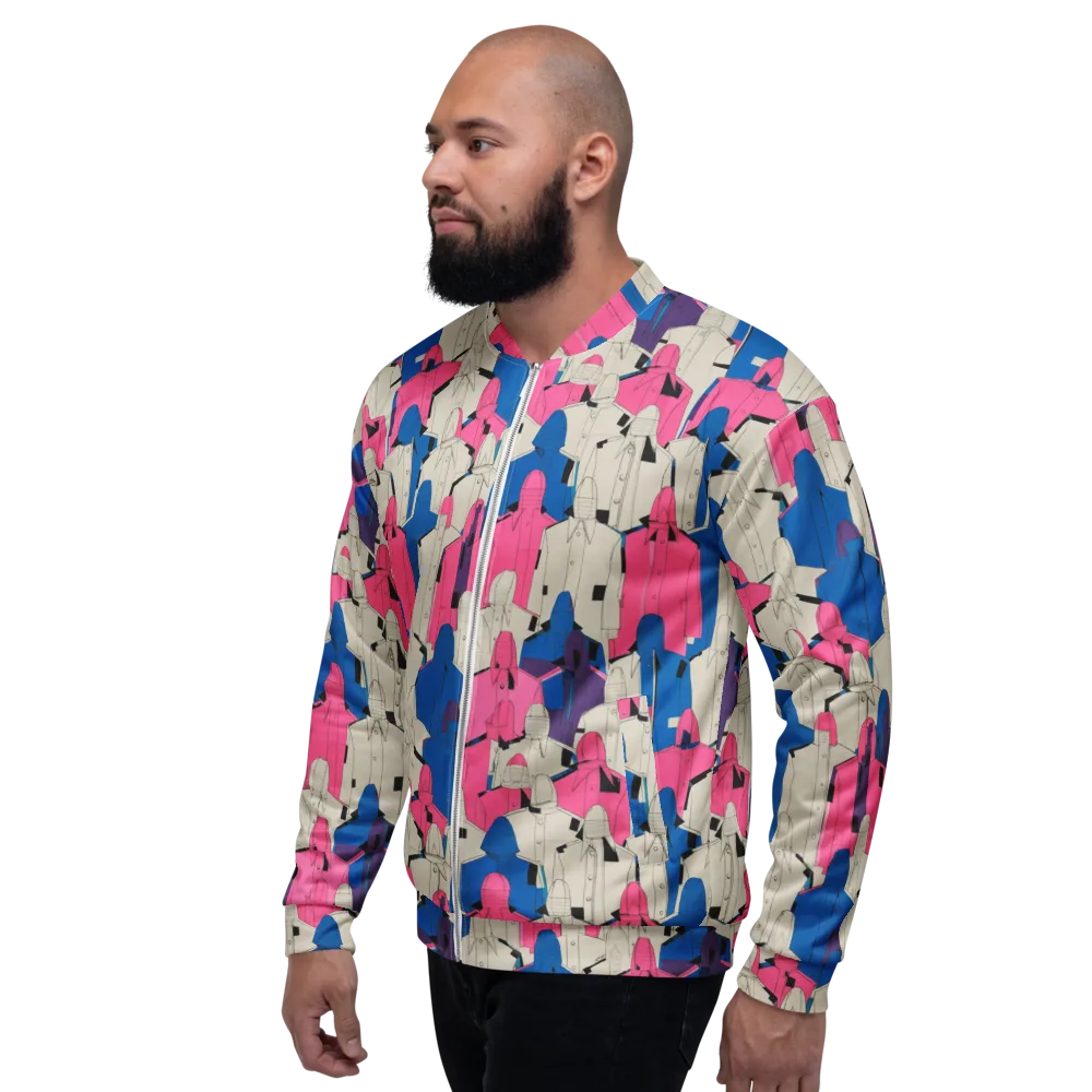 Neon Trench Choir on Bomber Jacket — Left