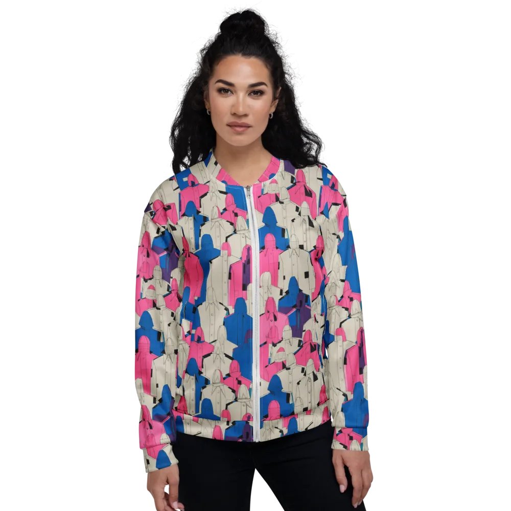 Neon Trench Choir on Bomber Jacket — Front