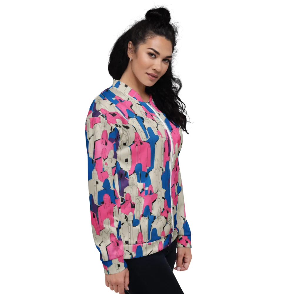 Neon Trench Choir on Bomber Jacket — Right