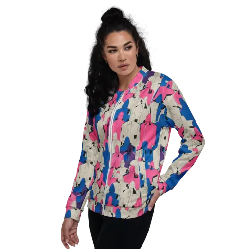 Neon Trench Choir on a Bomber Jacket