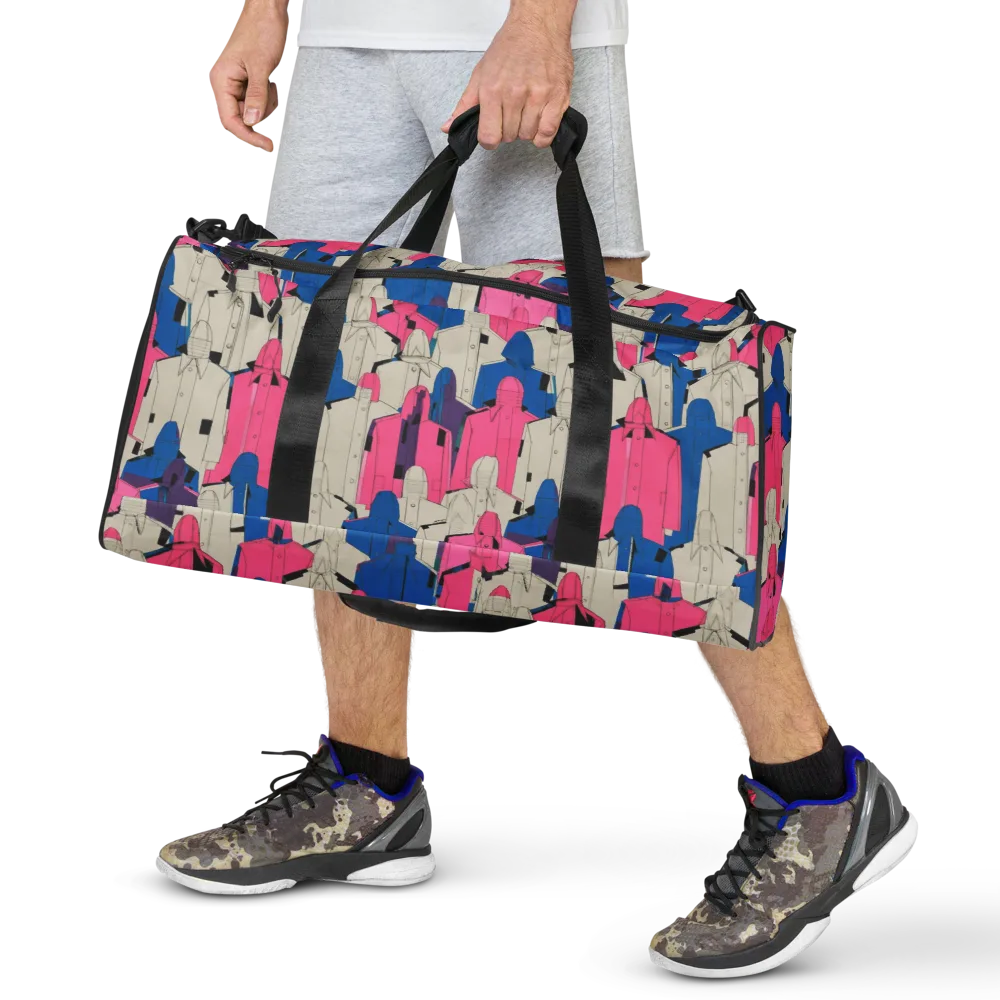 Neon Trench Choir on Duffle Bag — Front