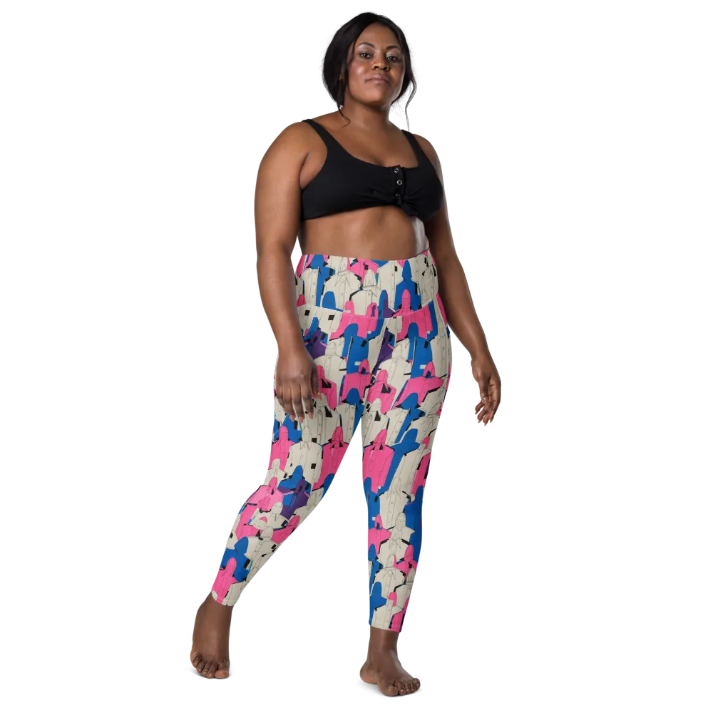Neon Trench Choir on Leggings with Pockets — Front
