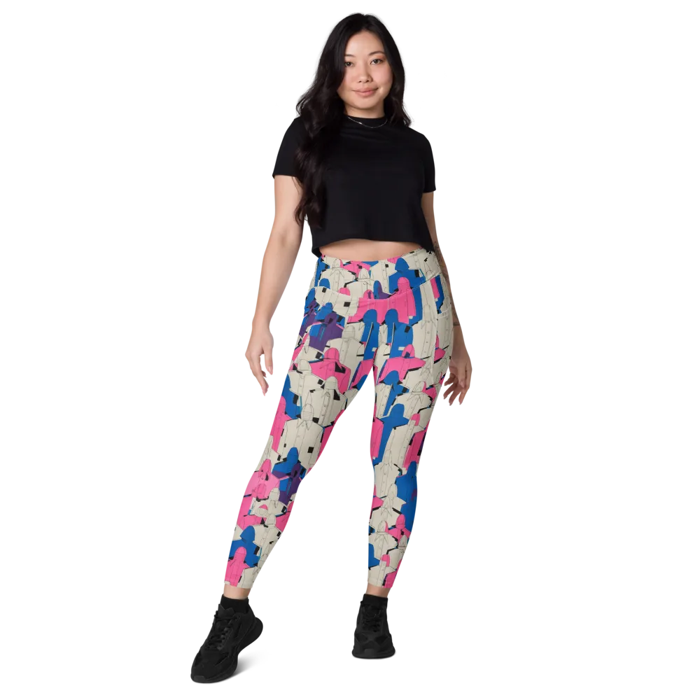 Neon Trench Choir on Leggings with Pockets — Front