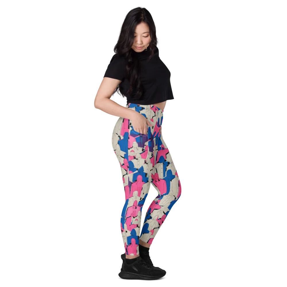 Neon Trench Choir on Leggings with Pockets — Right